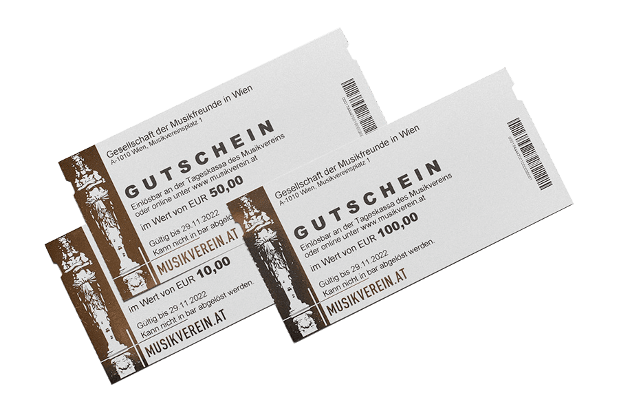 Gutscheine, Musikverein Wien, Gold, Karyatiden
