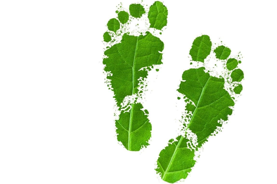 Green energy concept. Carbon footprint symbol made of green leaf on white background. Green energy concept. Carbon footprint symbol made of green leaf on white background.
